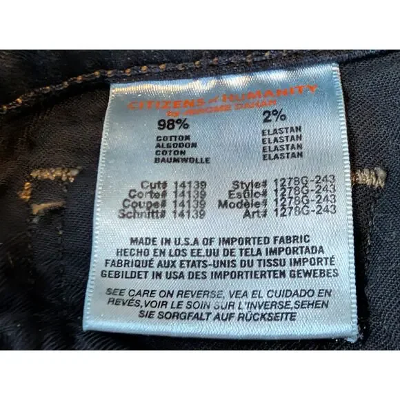 Citizens of Humanity Ava Low Rise Straight Leg Jeans - Dark Wash - Size 28 Y2K - Picture 13 of 16